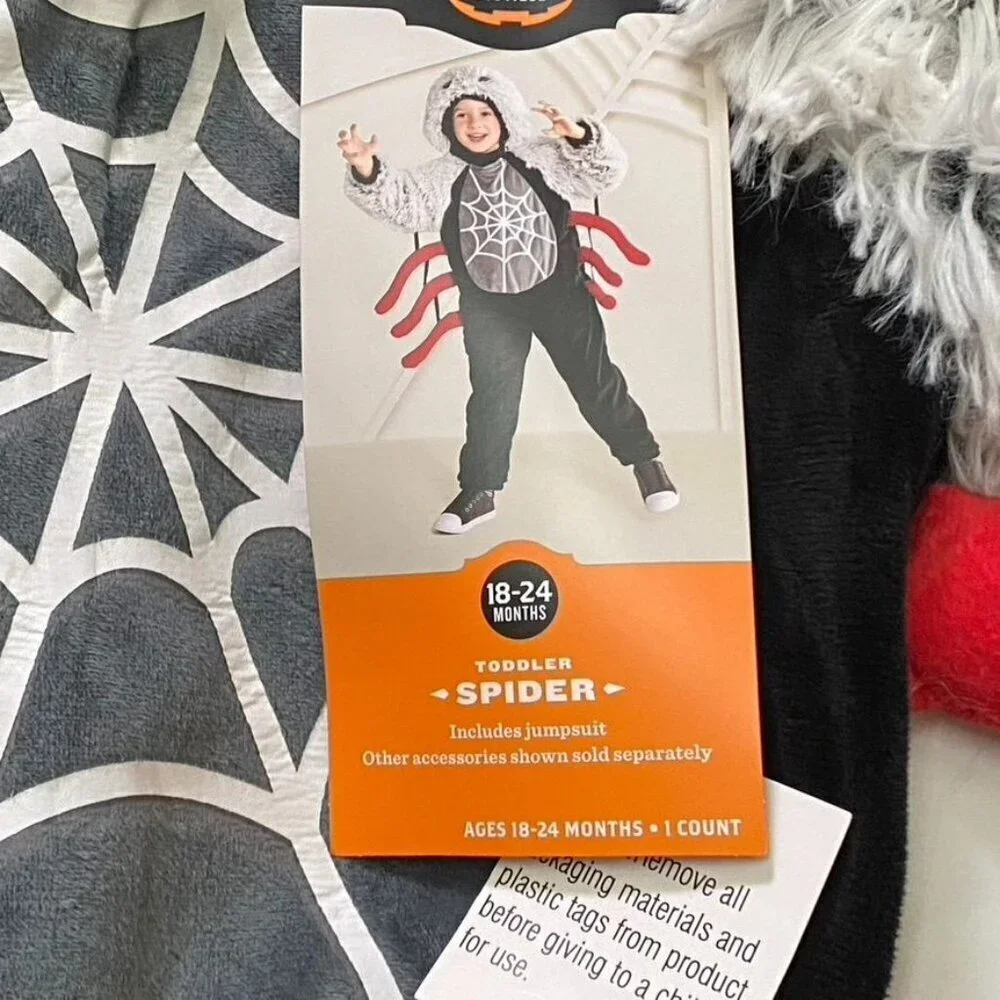 Target Baby Spider Halloween Plush Costume Jumpsuit 18-24M Hyde & EEK! Boutique™